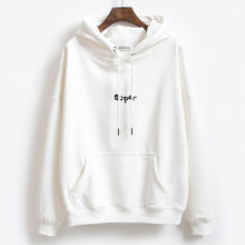 Load image into Gallery viewer, 2019新款卫衣女慵懒长袖秋冬连帽宽松套头bf学生加绒加厚外套上衣