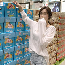 Load image into Gallery viewer, 2020新款潮ins白色春秋连帽卫衣女薄款宽松韩版套头cec外套上衣