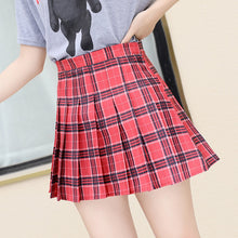 Load image into Gallery viewer, QRWR Summer Women Skirts 2020 New Korean High Waist Plaid Mini Skirt Women School Girls Sexy Cute Pleated Skirt with Zipper