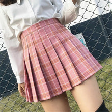 Load image into Gallery viewer, QRWR Summer Women Skirts 2020 New Korean High Waist Plaid Mini Skirt Women School Girls Sexy Cute Pleated Skirt with Zipper