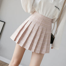 Load image into Gallery viewer, QRWR Summer Women Skirts 2020 New Korean High Waist Plaid Mini Skirt Women School Girls Sexy Cute Pleated Skirt with Zipper